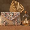 08044378-e438-481d-a261-b8112b8b6786 Pastel Garden Handcrafted Floral Embroidered Clutch