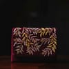 Wine Fern Handcrafted Embroidered Sling Clutch
