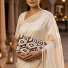 a Desert Geometric Beaded Clutch