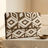 b Desert Geometric Beaded Clutch