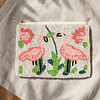 Flamingo Beaded Zip Coin Purse