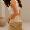ggs Golden Scallop Beaded Clutch Bag
