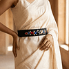 Multicolor Crystal Embellished Elastic Waist Belt
