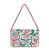 Elegant Hand-Beaded Floral Shoulder Bag