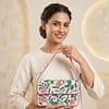 Elegant Hand-Beaded Floral Shoulder Bag