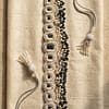 Pearl Noir Floral Tassel Belt