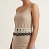 Pearl Noir Floral Tassel Belt