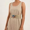 Azure Flutter Beaded Tassel Belt