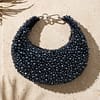 Midnight Eclipse Beaded Crescent Bag