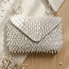 Pearl Cascade Crystal Clutch