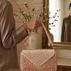Blush Crystal Cascade Clutch