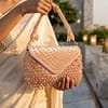 Blush Crystal Cascade Clutch