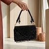 Midnight Fringe Glam Clutch