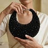 Midnight Noir Crescent Clutch