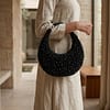 Midnight Noir Crescent Clutch