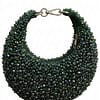 Emerald Luxe Crescent Clutch