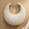 Pearl Frost Crescent Clutch
