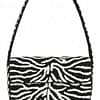 Zebra Luxe Beaded Shoulder Bag