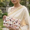 Blush Blossom Beaded Clutch Bag