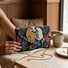 Safari Majesty Beaded Clutch Bag