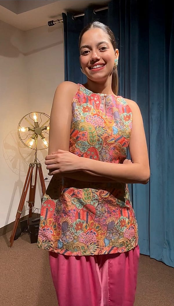 Floral Fusion Dhoti Co-ord Set