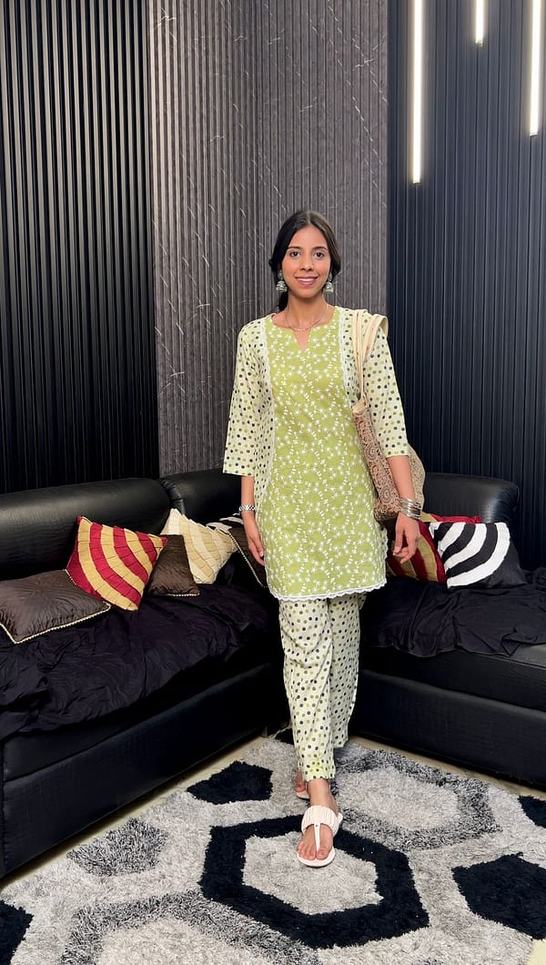 Green Kurta Set