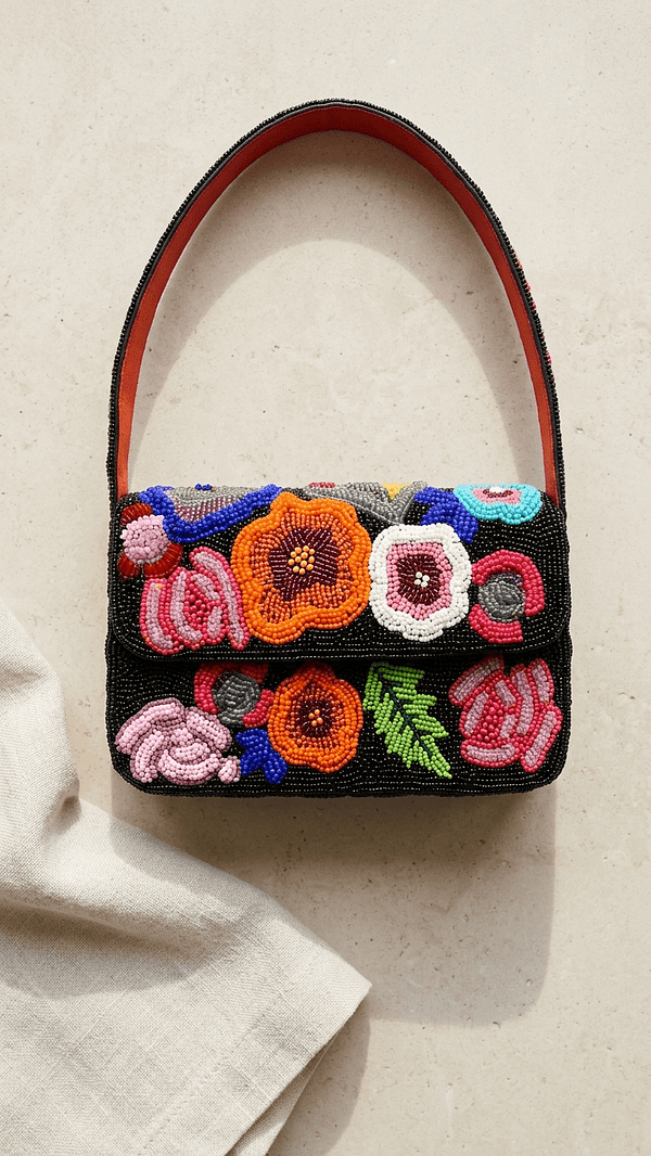 pomelli_photoshoot_image_9_16_0418 (2) Floral Beaded Shoulder Bag