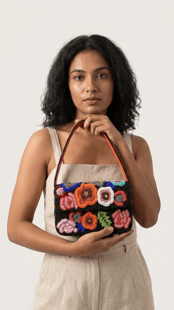 pomelli_photoshoot_image_9_16_0418 (3) Floral Beaded Shoulder Bag