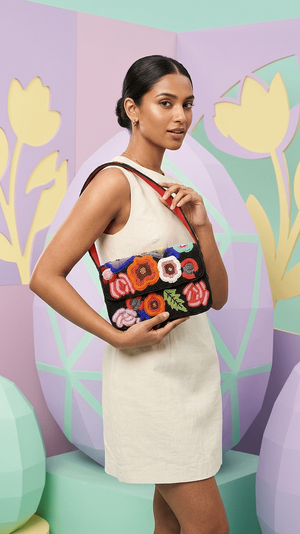 pomelli_photoshoot_image_9_16_0418 (7) - Copy Floral Beaded Shoulder Bag