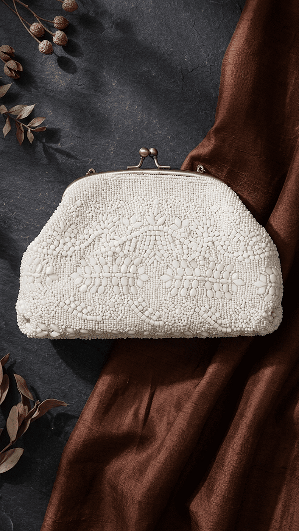 pomelli_photoshoot_image_9_16_0420 (3) Ivory Blossom Beaded Clutch