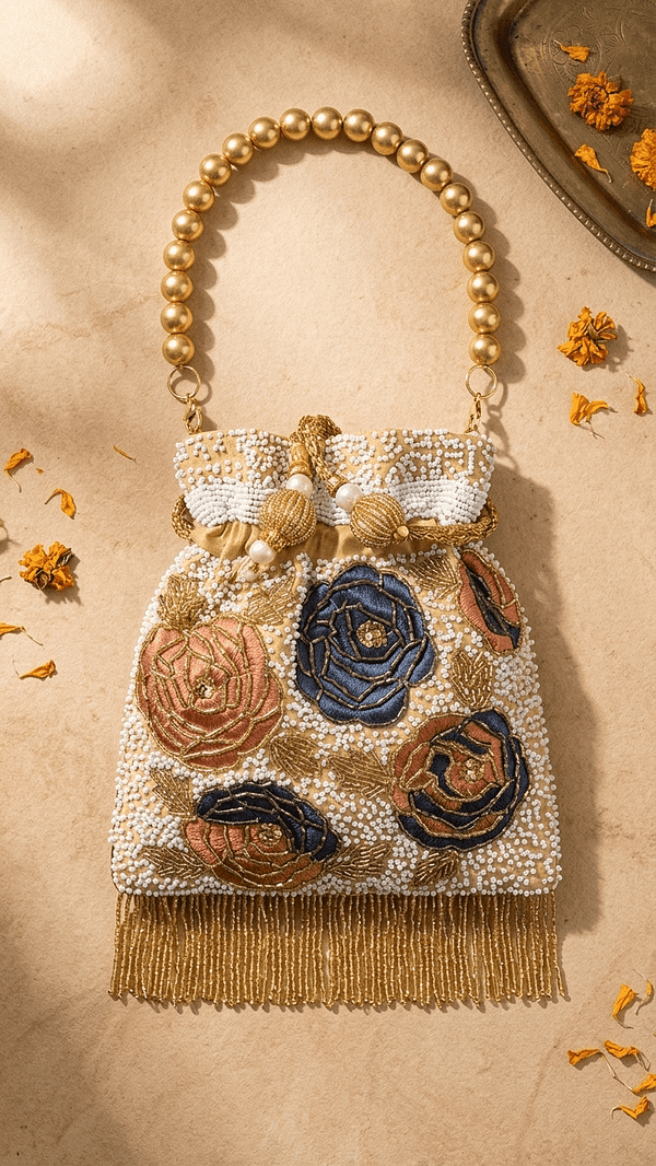 pomelli_photoshoot_image_9_16_0422 (7) Floral Pearl Embroidered Potli Bag