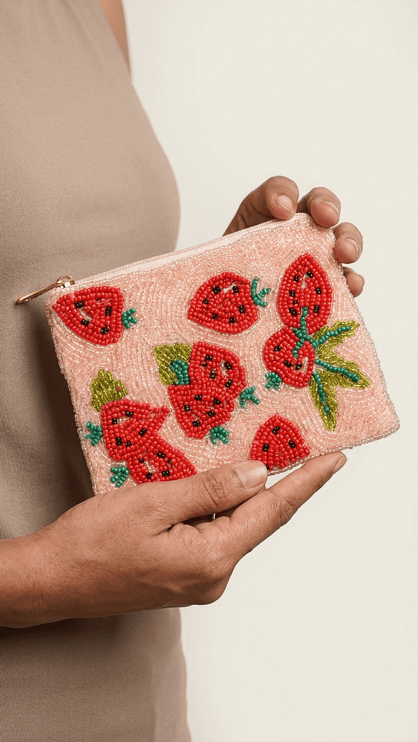 pomelli_photoshoot_image_9_16_0422 (7) Sweeten the Social Strawberry Beaded Coin Purse