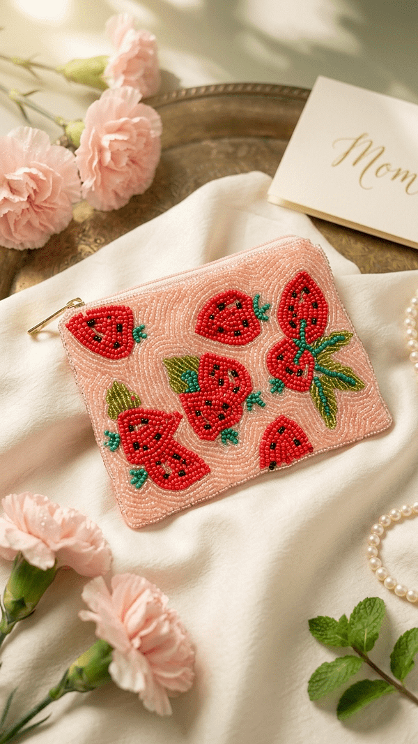 pomelli_photoshoot_image_9_16_0422 (8) Sweeten the Social Strawberry Beaded Coin Purse