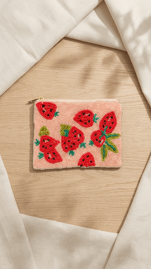 pomelli_photoshoot_image_9_16_0422 (9) Sweeten the Social Strawberry Beaded Coin Purse