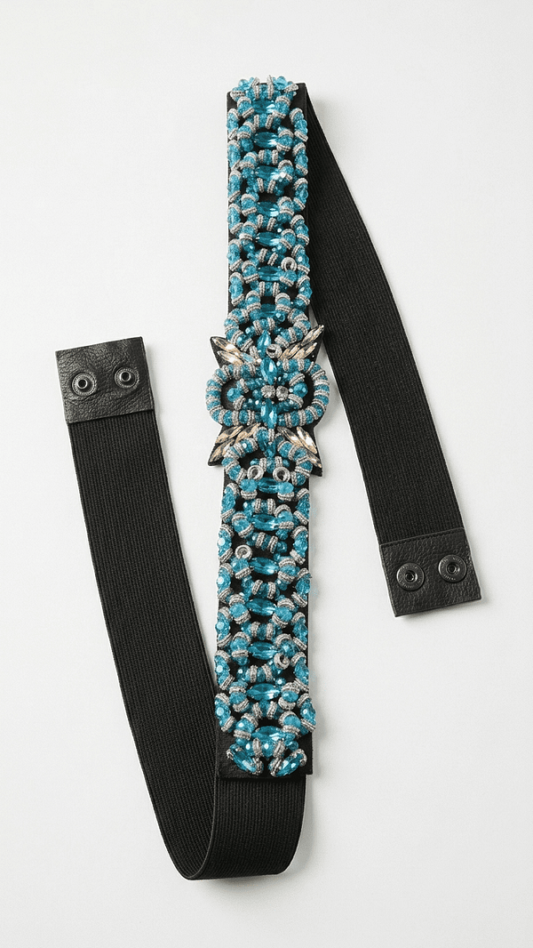 Turquoise Beaded Stretch Waist Belt