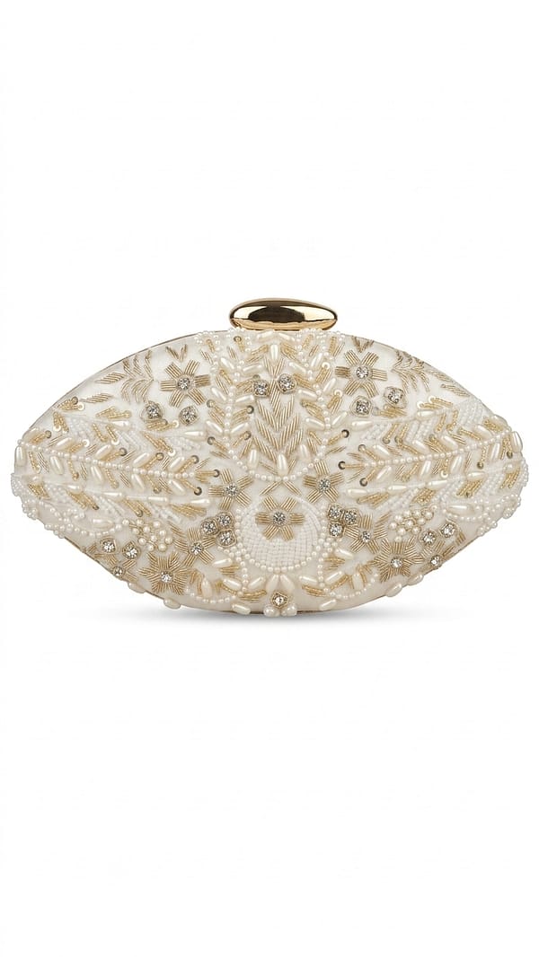 Ivory Bloom Luxe Clutch