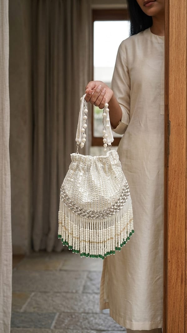 Pearl Cascade Potli Bag