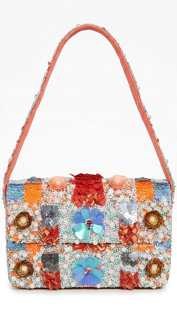 Bloom Sequin Beaded Shoulder Bag