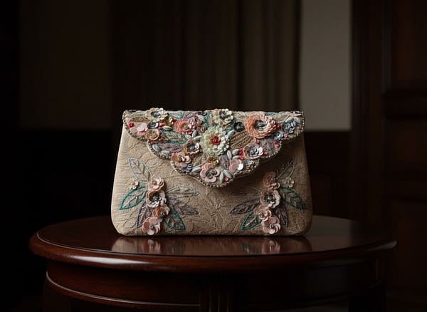 3d8a2baa-0443-4cc3-9bc6-c781b7d3d03a Pastel Garden Handcrafted Floral Embroidered Clutch