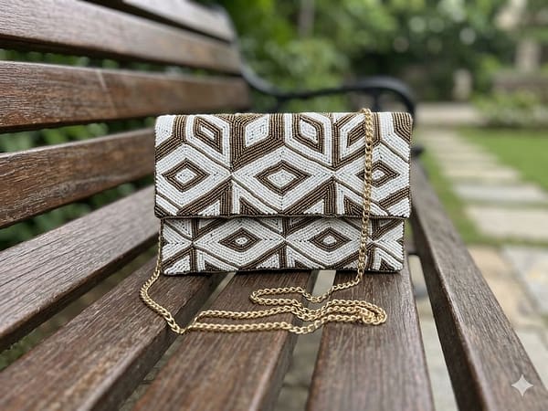 344667b2-77c3-4d42-8407-b101752e5e08 Desert Geometric Beaded Clutch