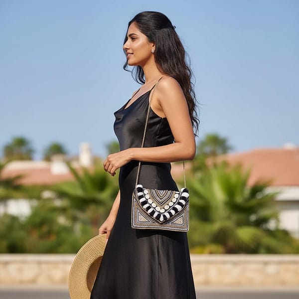 2 Amara Midnight Beaded Clutch