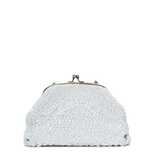 AIN-186White_Winners_1 Ivory Blossom Beaded Clutch
