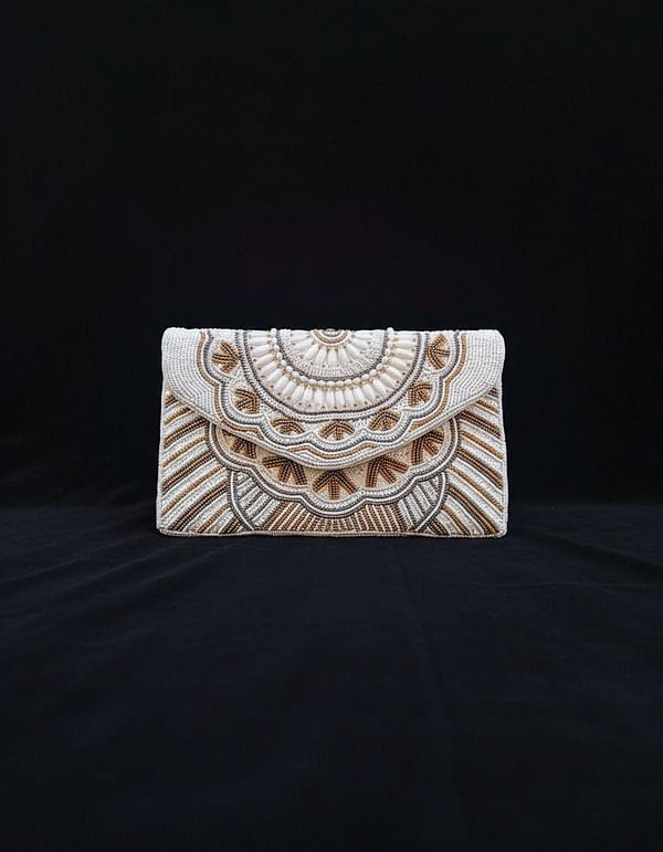 UntitledJ Beaded Boho Envelope Clutch Bag