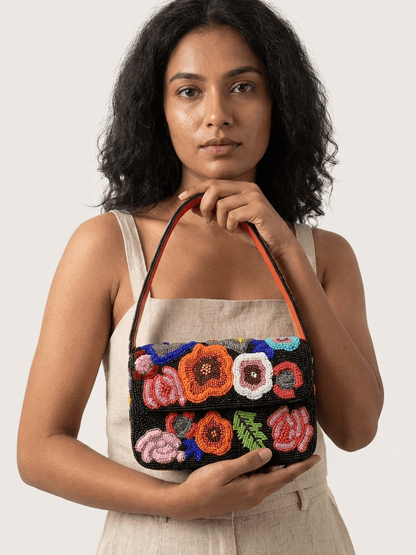 pomelli_photoshoot_image_9_16_0418 (3) Floral Beaded Shoulder Bag