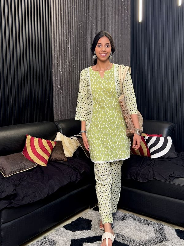 Green Kurta Set