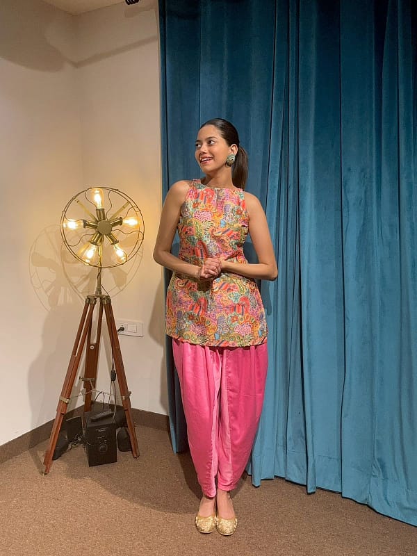 Floral Fusion Dhoti Co-ord Set