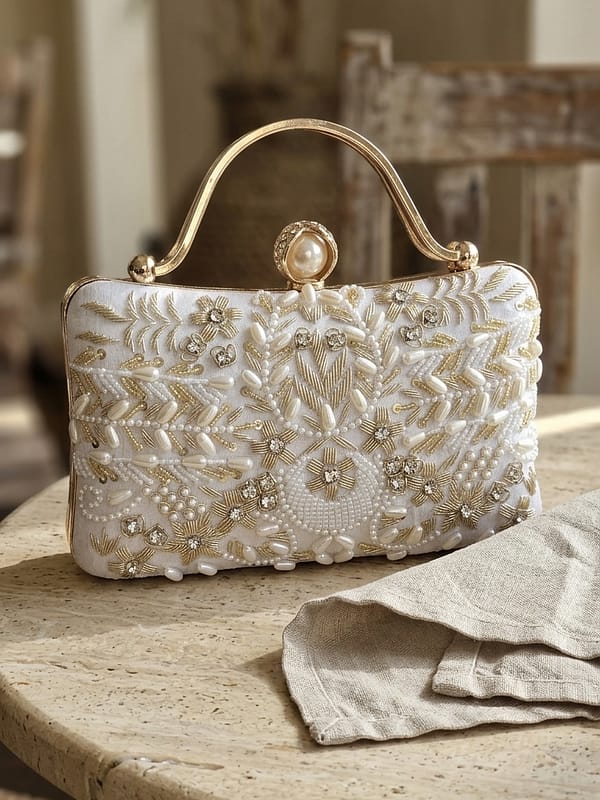 Pearl Crown Luxe Clutch